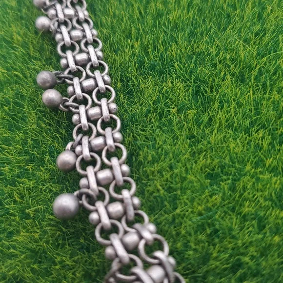 Grunge Silver Choker 12 Inch For Petite Neck N3634